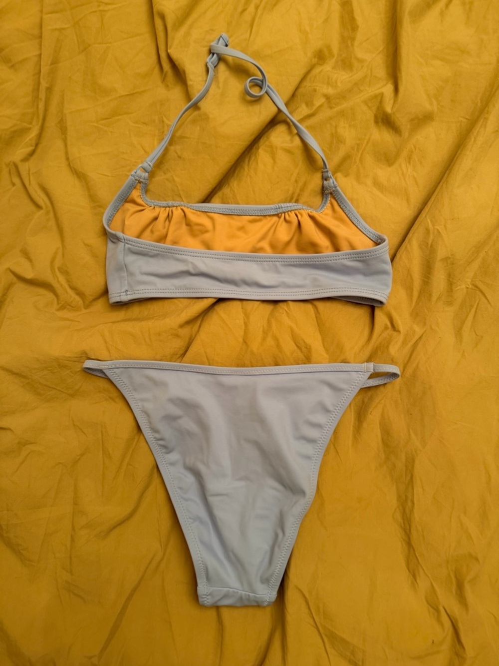 NU SWIM Venus Top and Cleo Bottoms size XS - color is Fish - baby blue - Picture 3 of 6